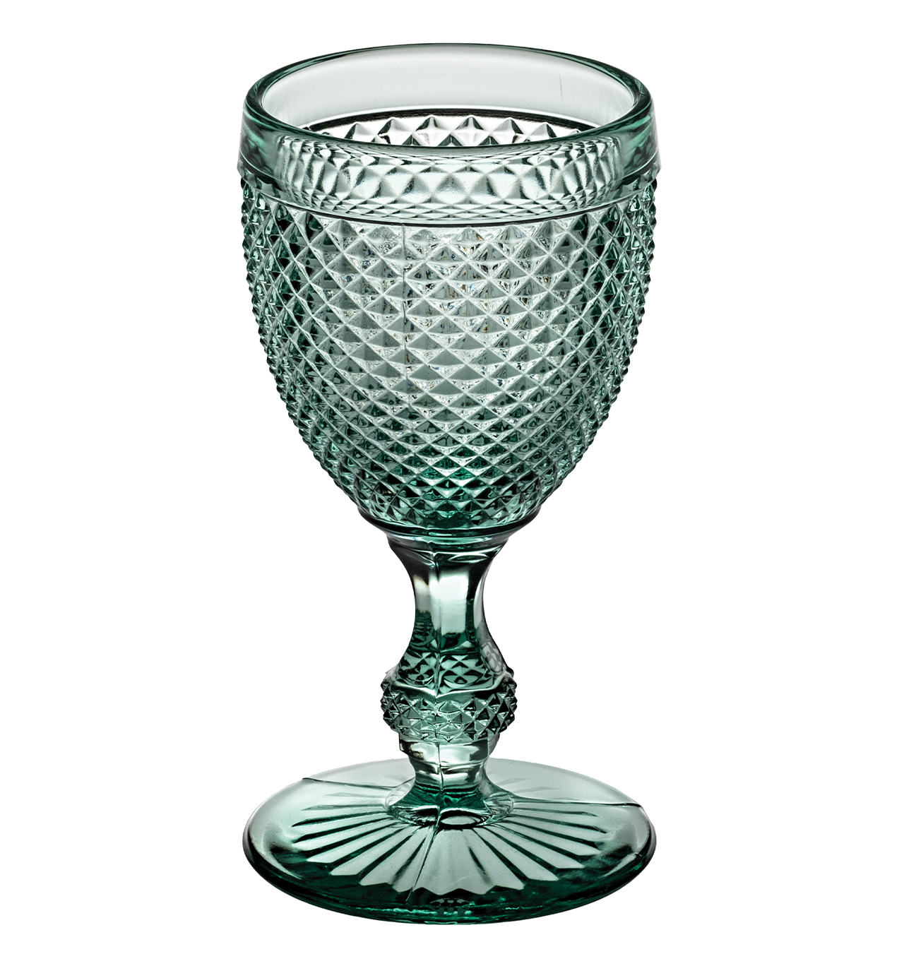 Vista Alegre Bicos Water Goblet Mint Green Set of 4