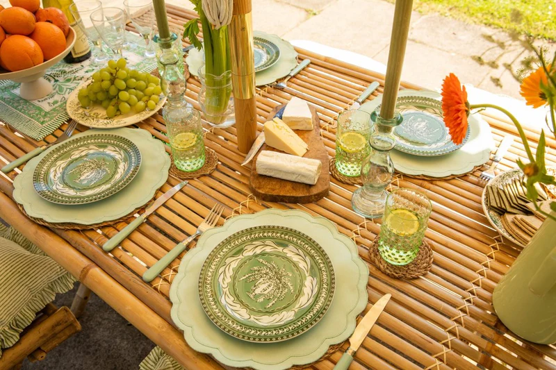 Klimchi Light Green Hobnail Tumblers (set of 6)