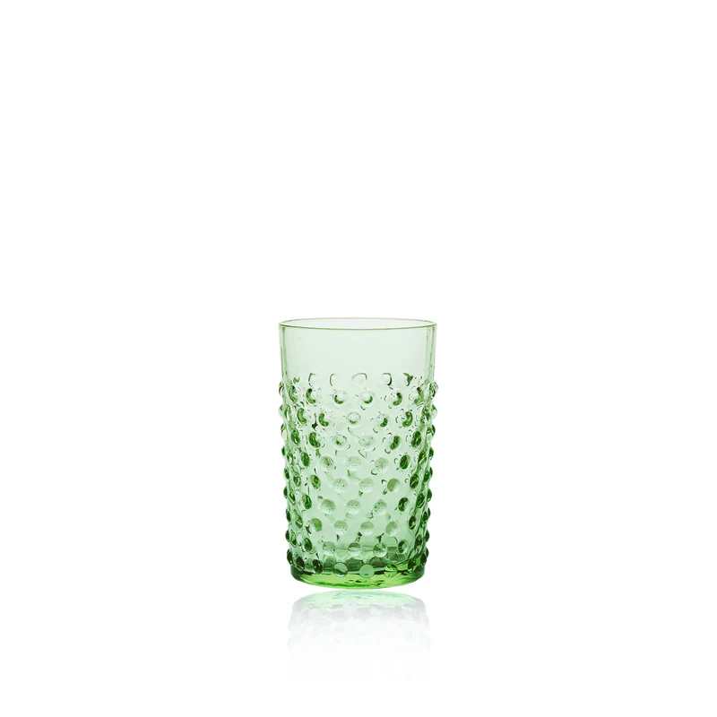Klimchi Light Green Hobnail Tumblers (set of 6)