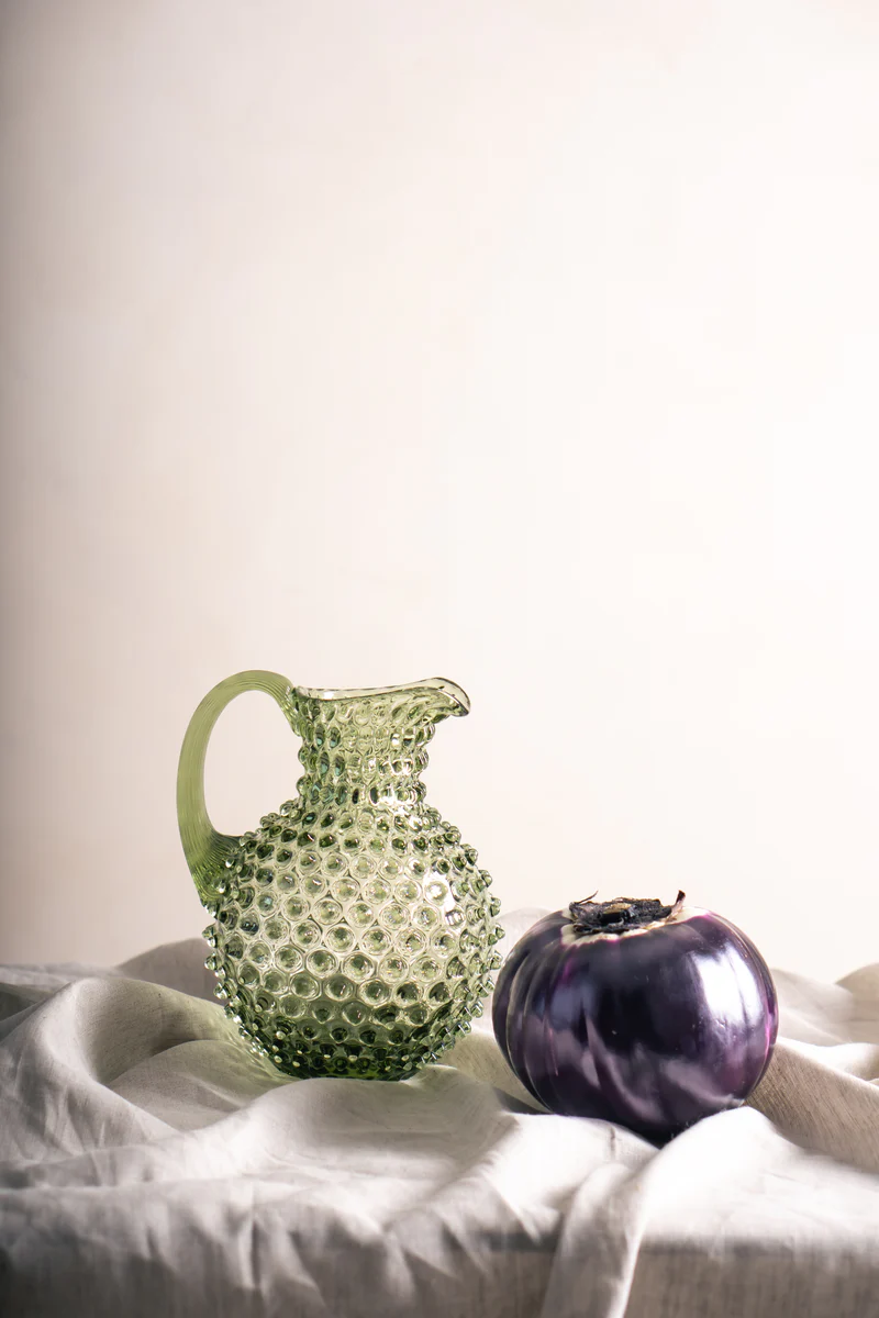 Klimchi Olive Green Hobnail Large Jug 2L