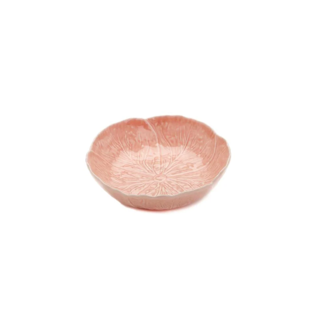 Bordallo Cabbage 22.5cm Bowl by Van Verre in Powder Pink