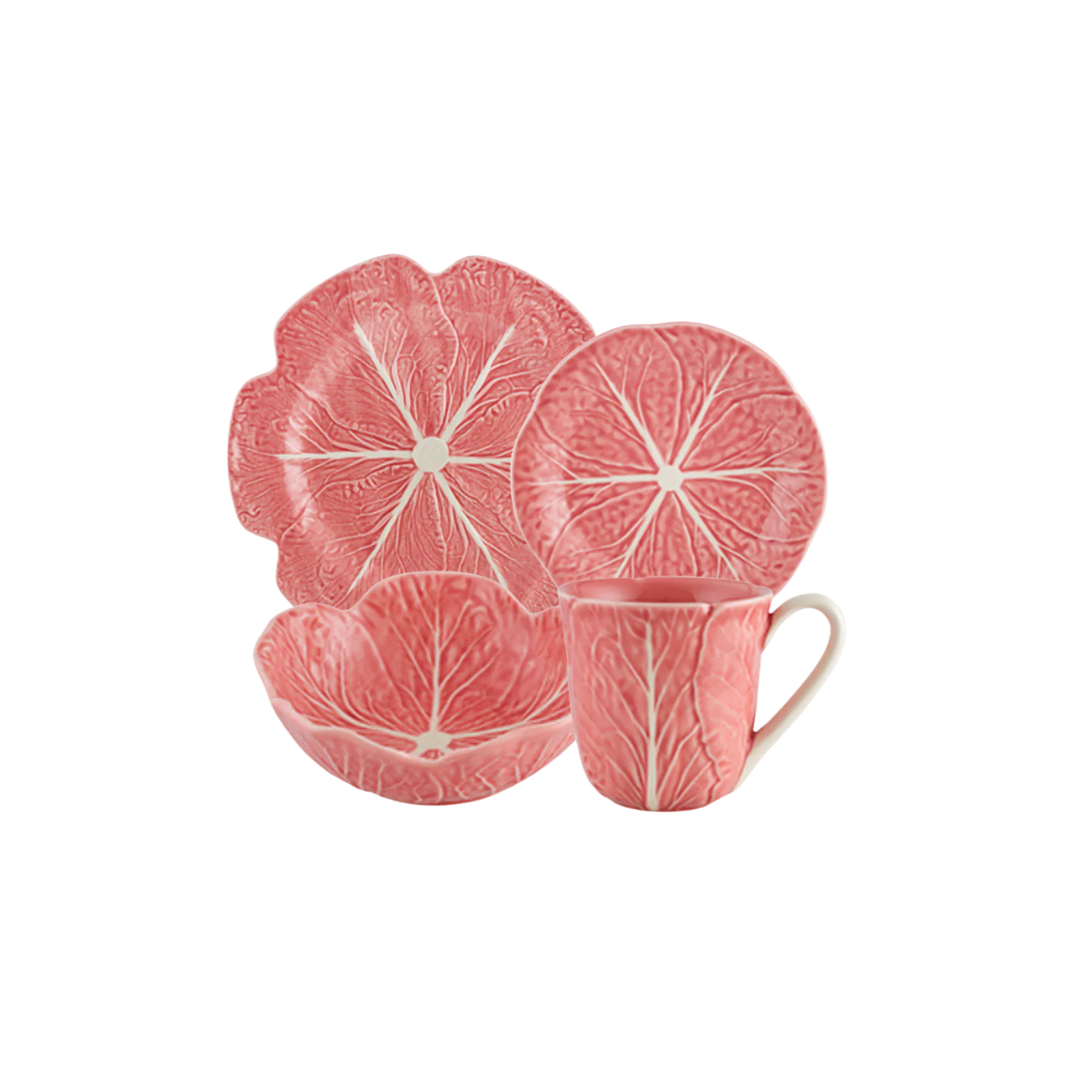 Bordallo Pinheiro Cabbage Pink Set of 16