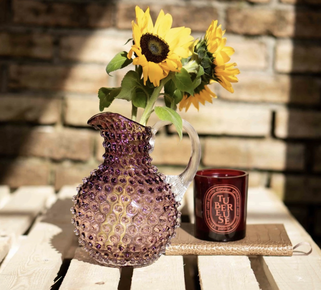 Underlay Violet Hobnail Large Jug 2L
