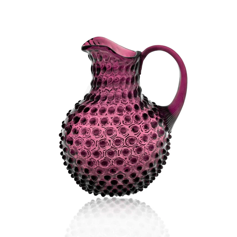 Violet Hobnail Large Jug 2L