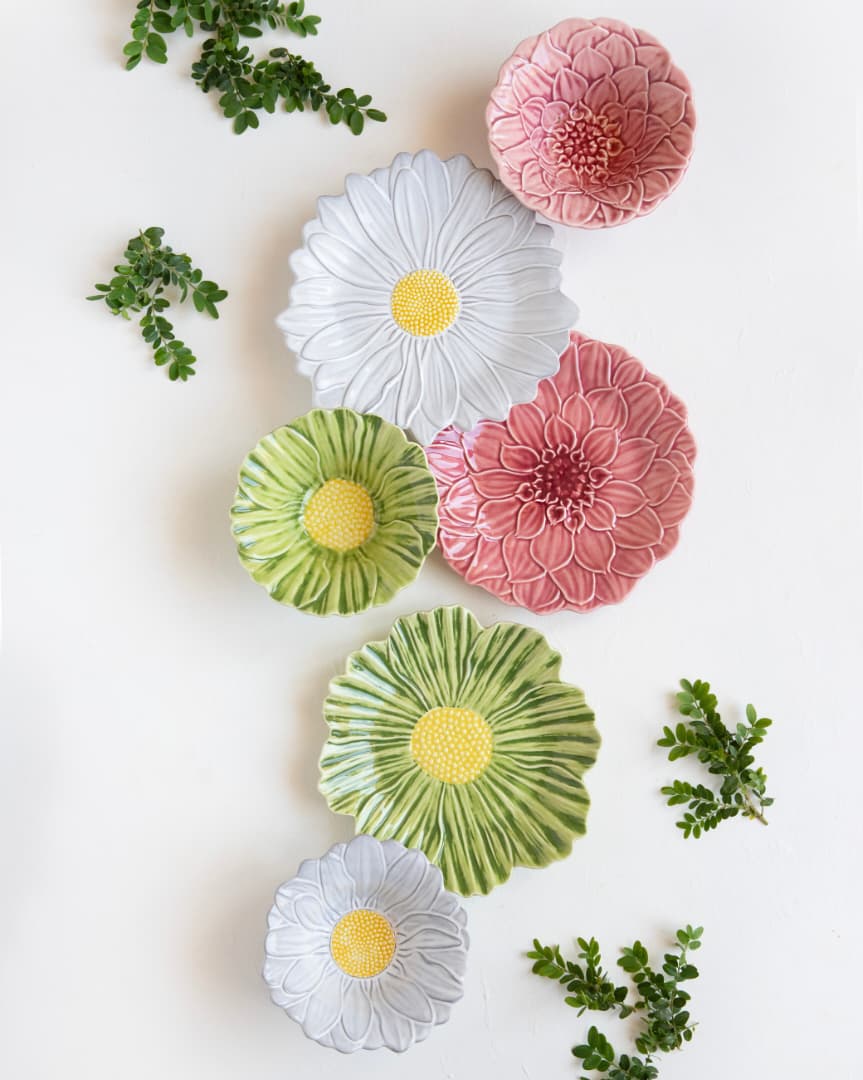 Bordallo Pinheiro Maria Flor Dessert Plate Daisy