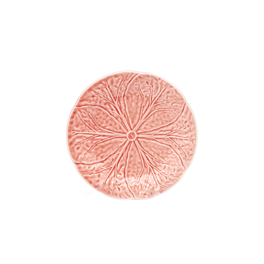 Bordallo Cabbage Dessert Plate by Van Verre, Pale Pink