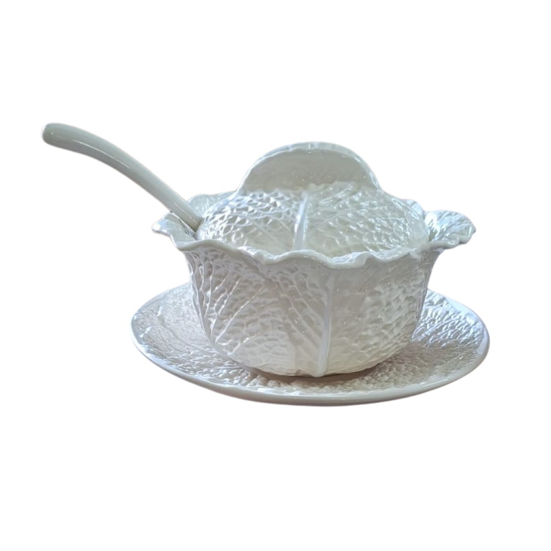 Coldar Portuguese Cabbage Tureen Large White