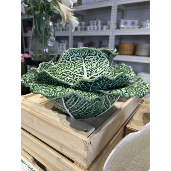Bordallo Pinheiro Cabbage 2L Tureen Green Natural