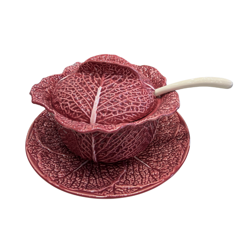 Coldar Portuguese Cabbage Tureen Large Pink