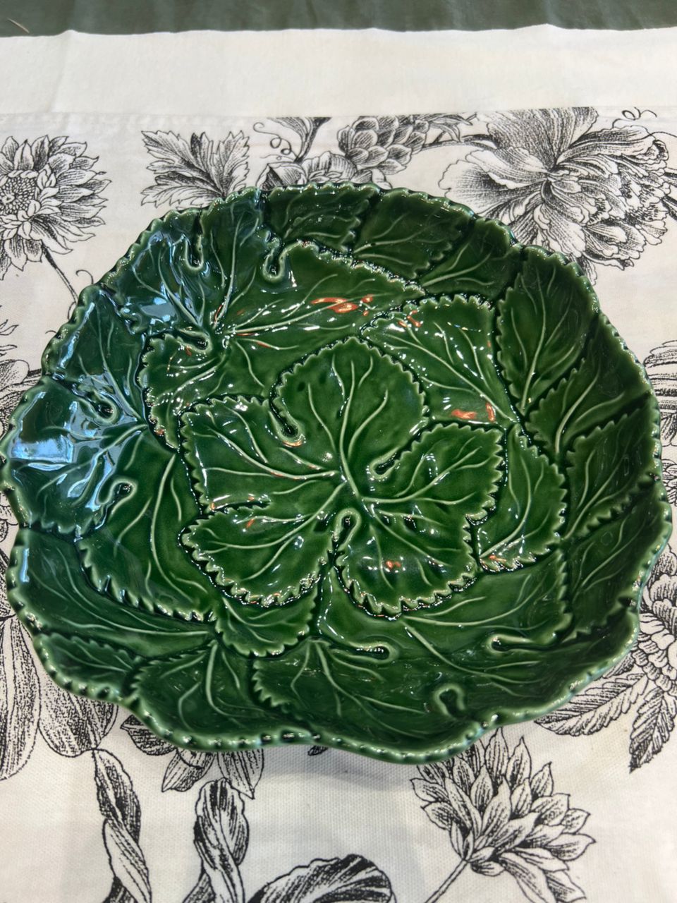 Coldar Vine Leaf Pasta Bowl 22cm Green