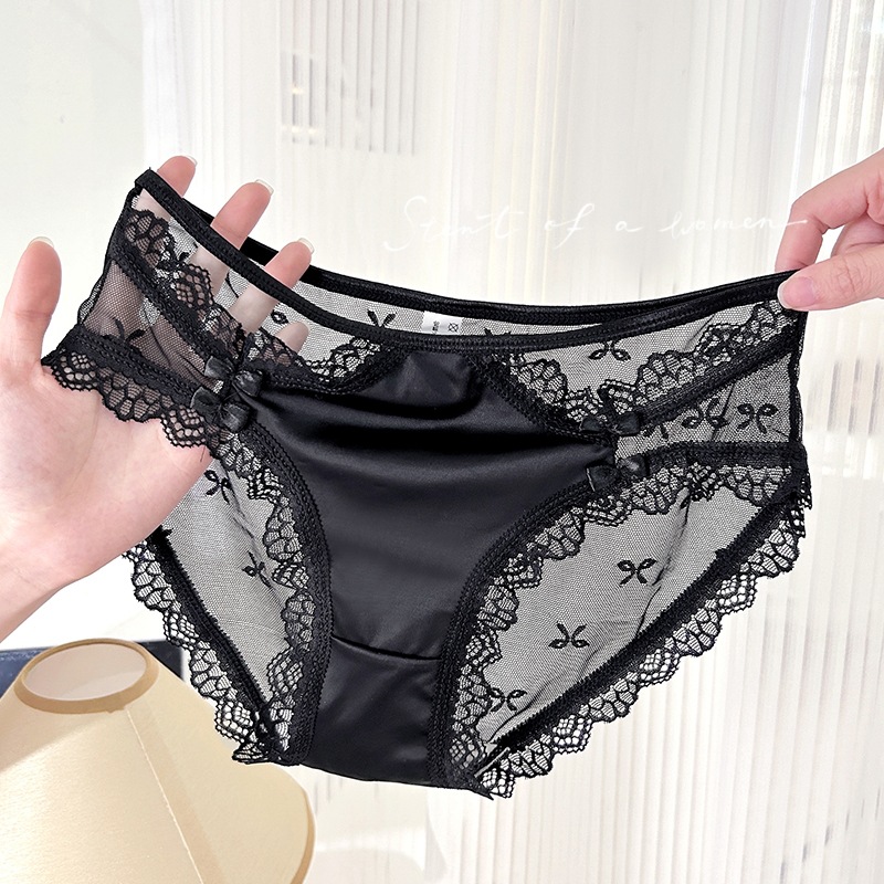 【5件裝】法式網紗提花春夏季薄款蕾絲內褲