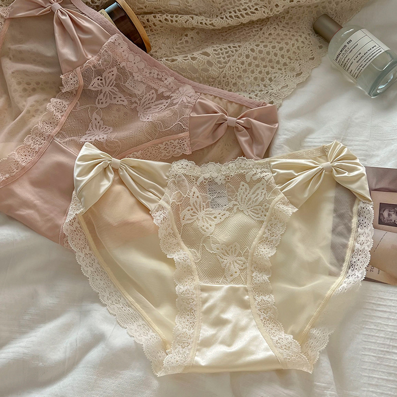 【5件裝】夏季薄款無痕純欲蝴蝶結性感蕾絲內褲