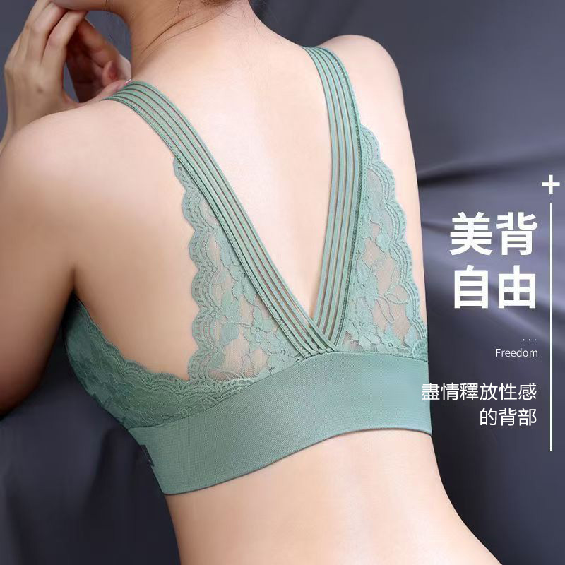 新款法式美背蕾絲大尺碼內衣