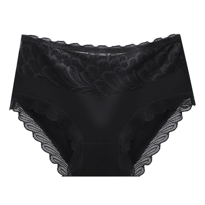 新款性感蕾絲中腰小姐無痕內褲