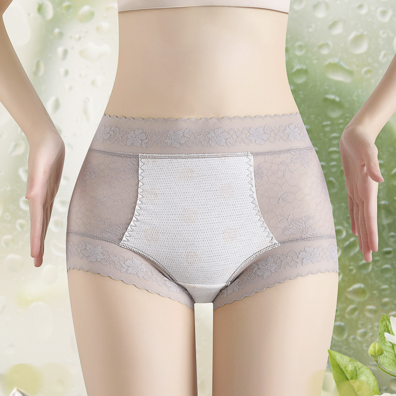 【3件裝】薄款收腹桑蠶絲輕薄透氣蕾絲內褲