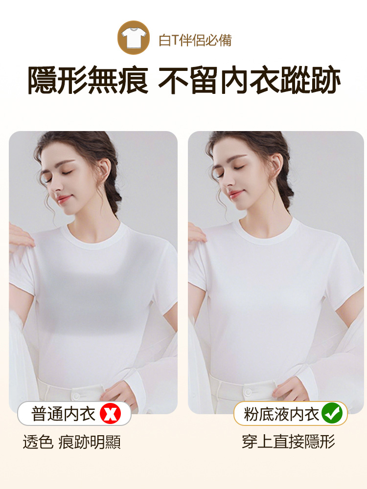 粉底液隱形無痕內衣女細肩帶小胸聚攏夏季薄款膚色美背心式胸罩