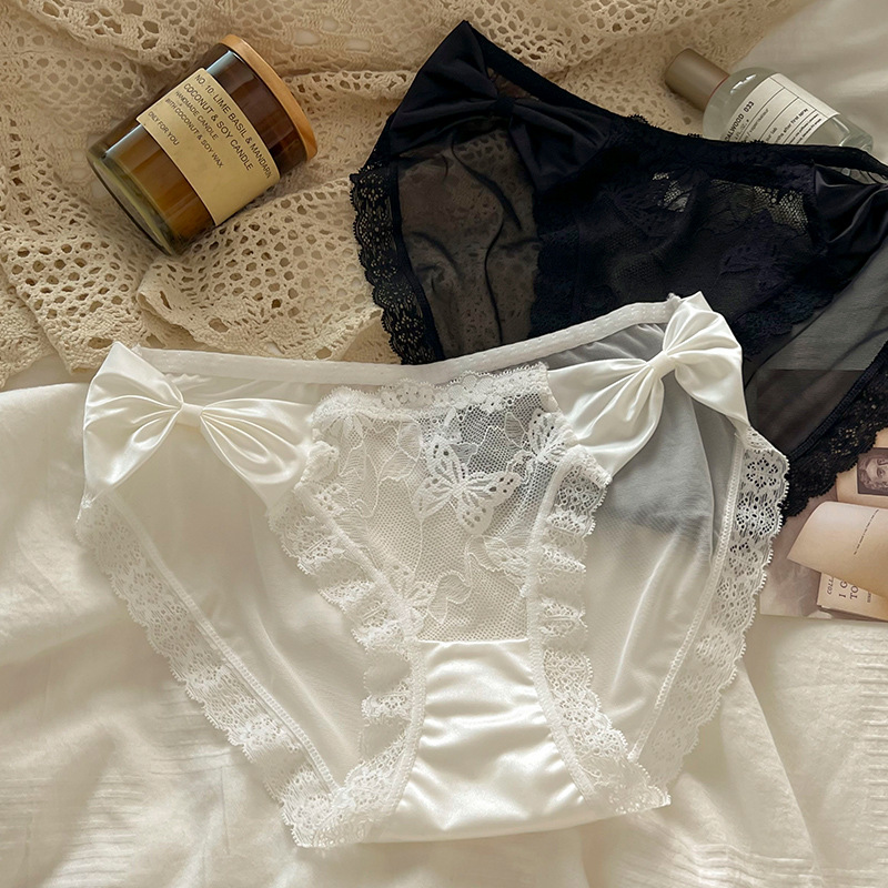 【5件裝】夏季薄款無痕純欲蝴蝶結性感蕾絲內褲