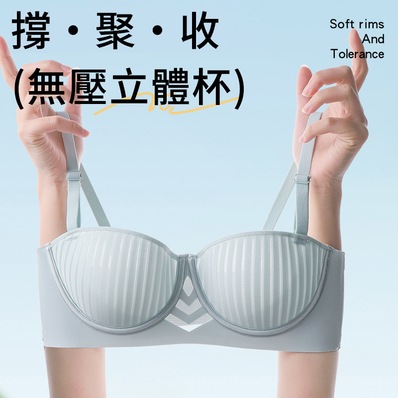 「星光投影」透薄大胸顯小顯瘦防下垂大碼內衣