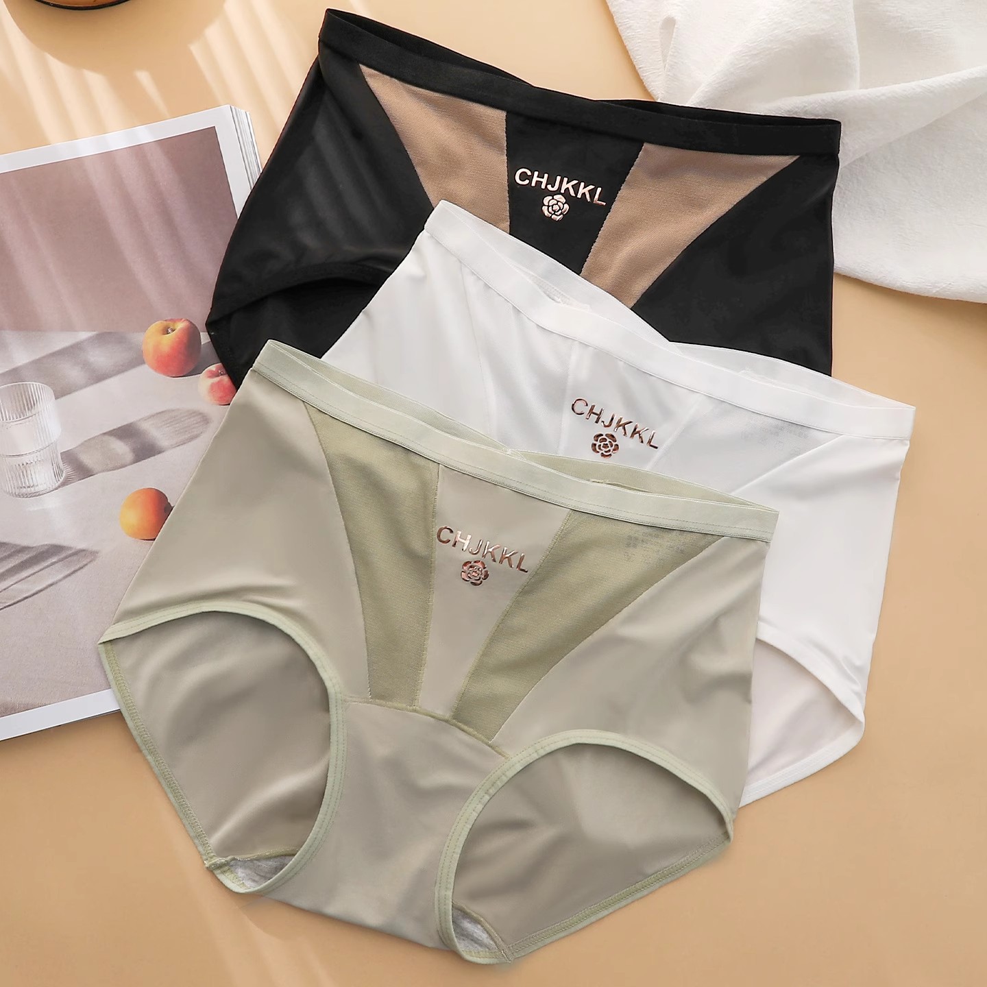 【3件裝】微醺甜心~夏季薄款冰絲無痕透氣內褲