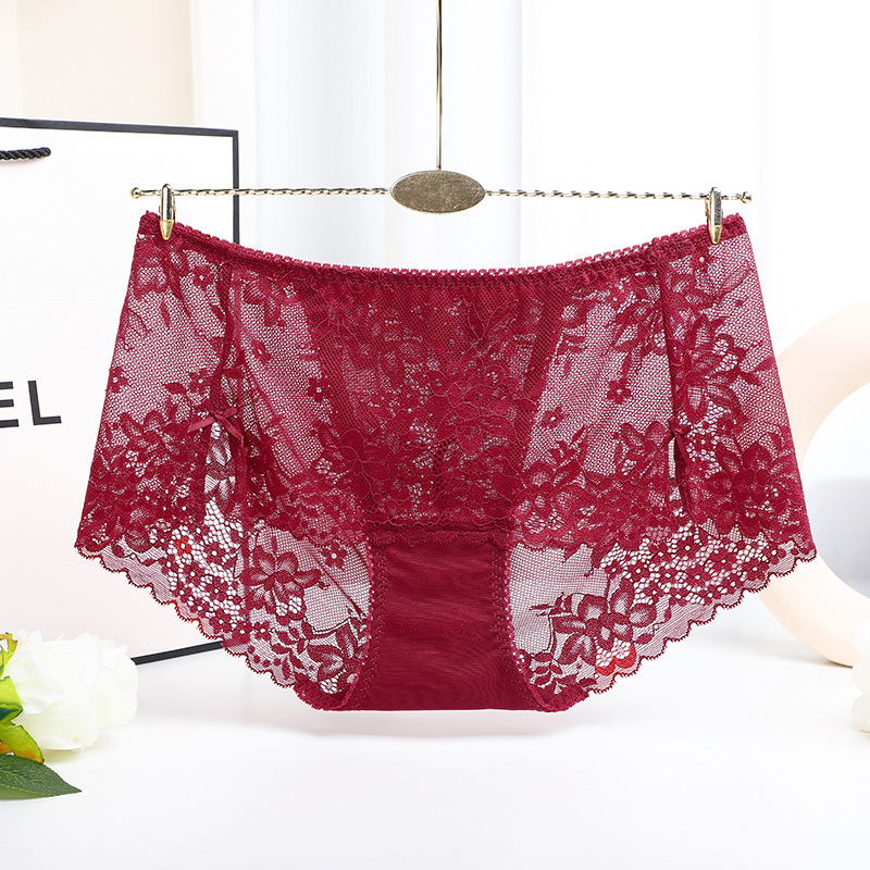 夏季高顏值蝴蝶結開叉蕾絲內褲