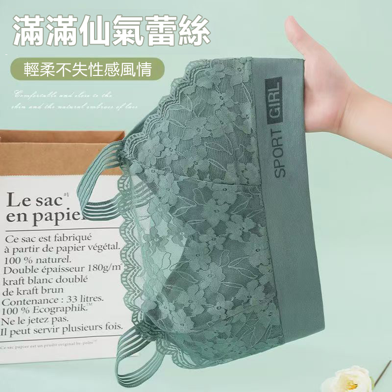 新款法式美背蕾絲大尺碼內衣