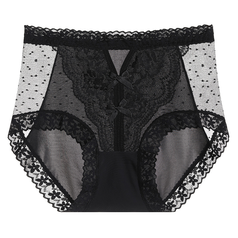 【3件裝】爆款性感無痕網紗蕾絲中腰三角褲