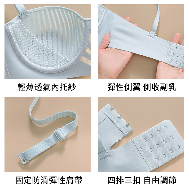 「星光投影」透薄大胸顯小顯瘦防下垂大碼內衣