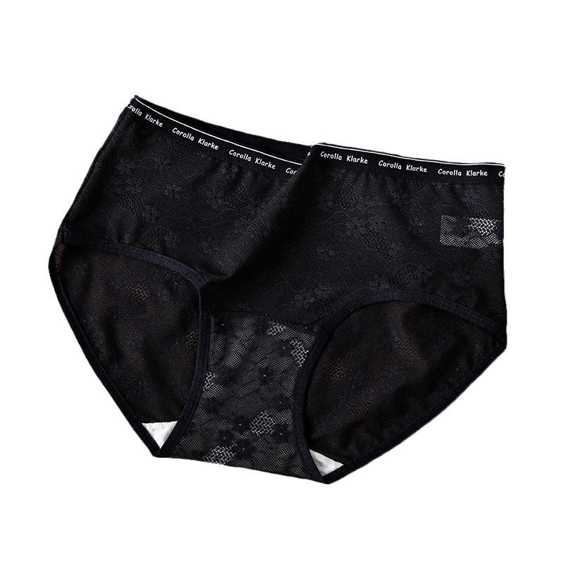 夏季法式小香風網紗花朵提花性感內褲