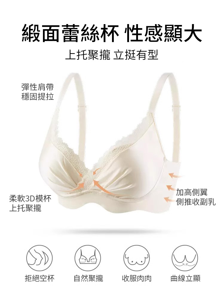 新款深V性感蕾絲小胸聚攏內衣