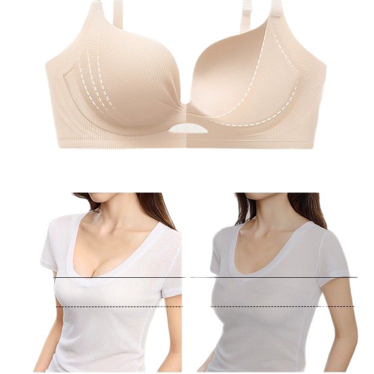 薄款無鋼圈收副乳放下垂內衣胸罩