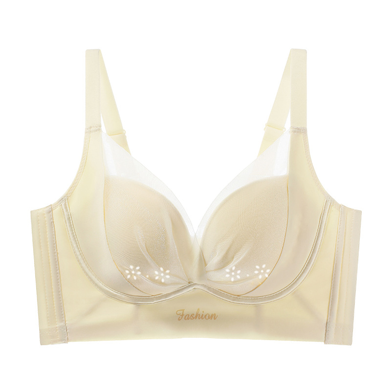 薄款透气调整型小胸聚拢防外扩收副乳大胸显小文胸罩
