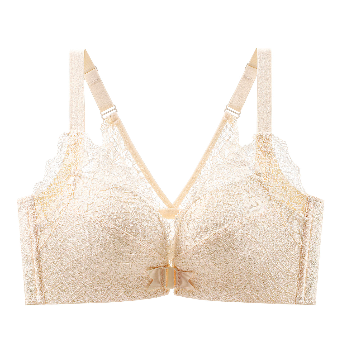 蕾絲前扣聚攏無鋼圈性感美背內衣