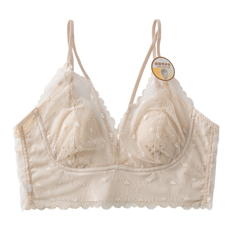 💝【夏季限時】薄款無鋼圈蕾絲兔耳杯胸罩