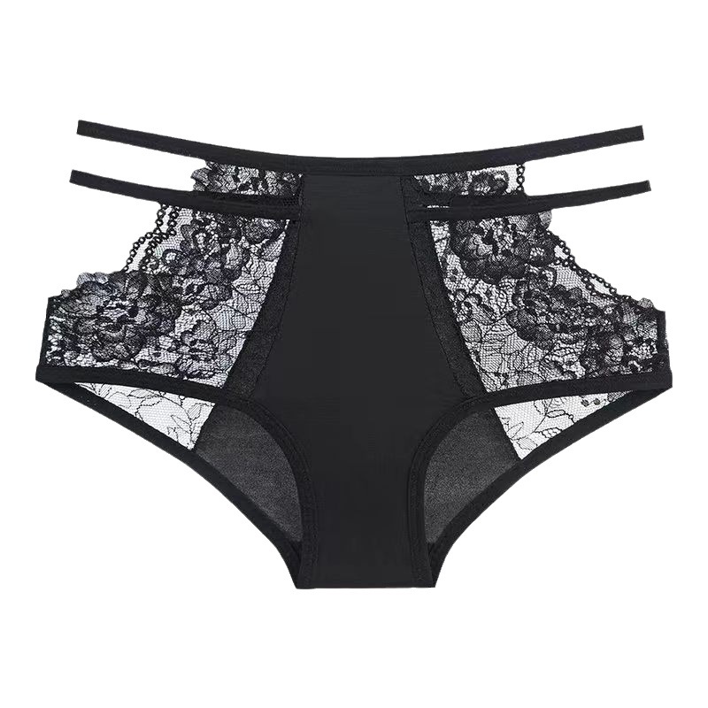 爆款性感蕾絲高腰女士內褲鏤空冰絲透氣舒適三角修身內褲女
