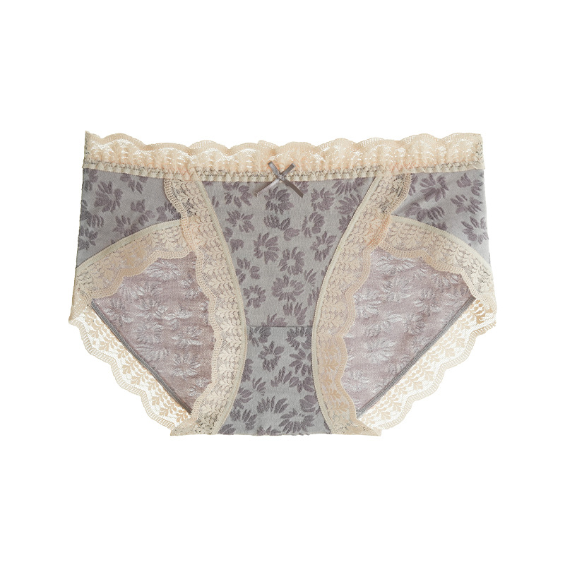 【3件裝】中腰蕾絲邊大尺碼棉檔內褲