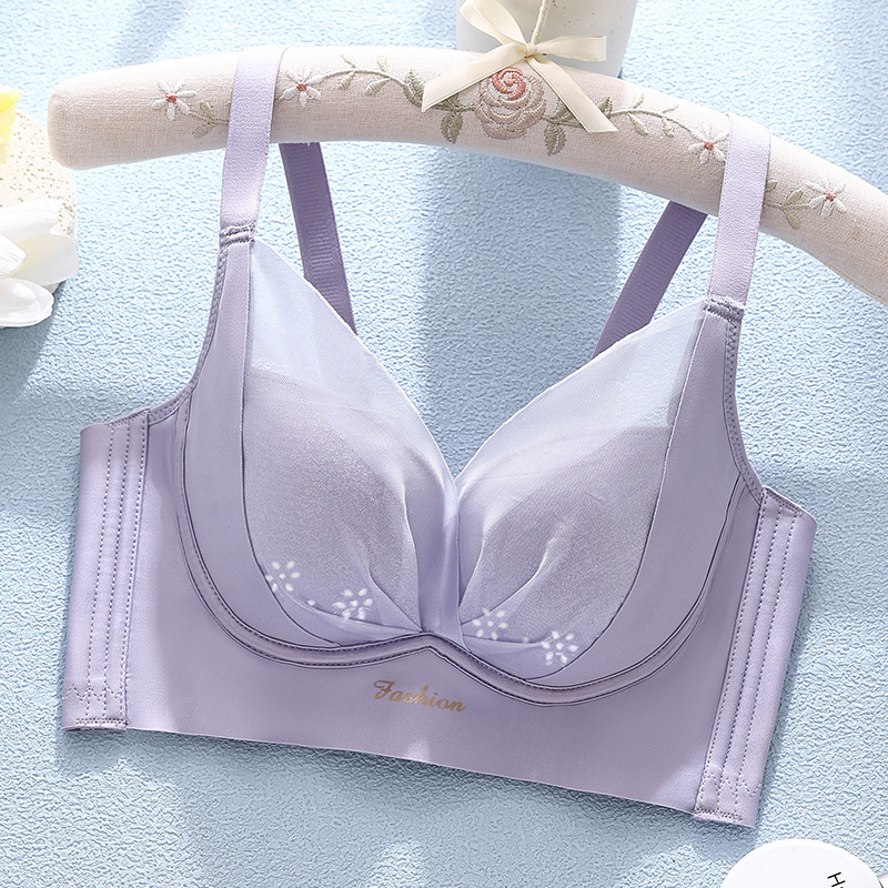 薄款透气调整型小胸聚拢防外扩收副乳大胸显小文胸罩