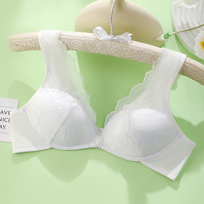 前扣美背無鋼圈性感蕾絲小胸聚攏內衣