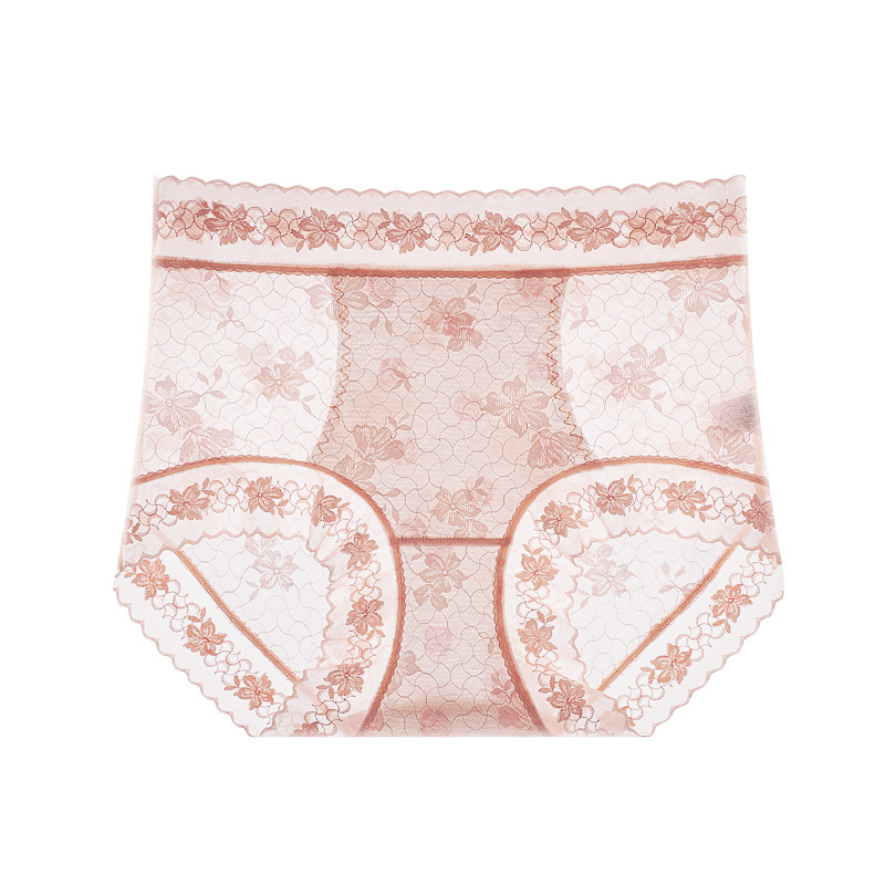 薄款10A抗菌收腹桑蠶絲輕薄透氣蕾絲內褲