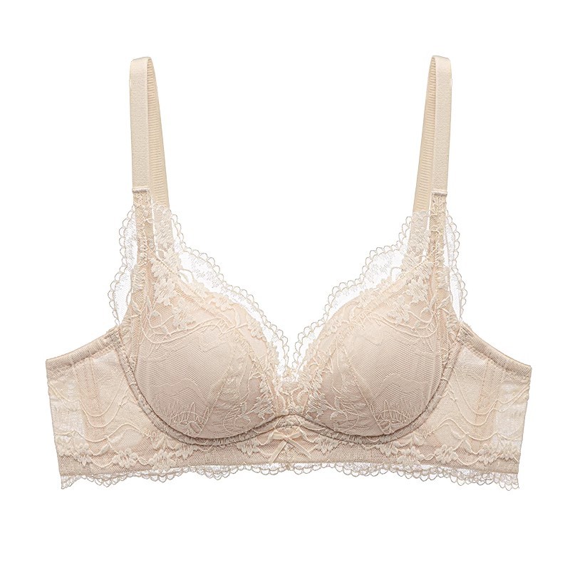 「不空杯」小胸聚攏法式純欲蕾絲胸罩