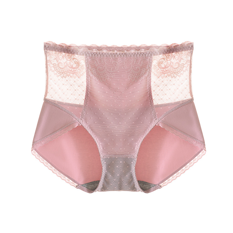高腰收腹大尺碼塑身提臀性感蕾絲透氣內褲
