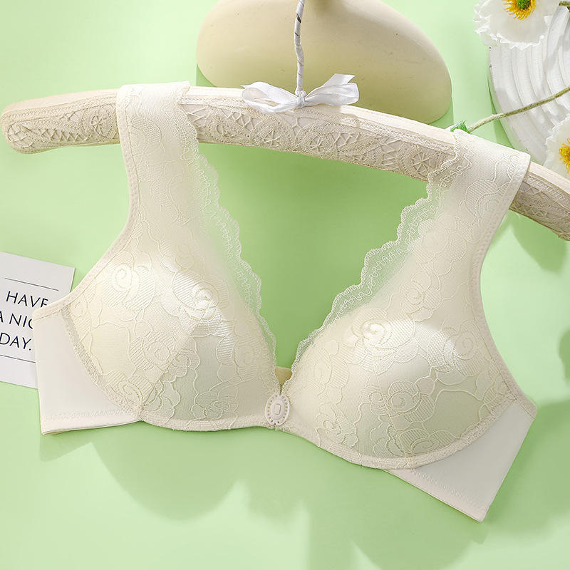 前扣美背無鋼圈性感蕾絲小胸聚攏內衣