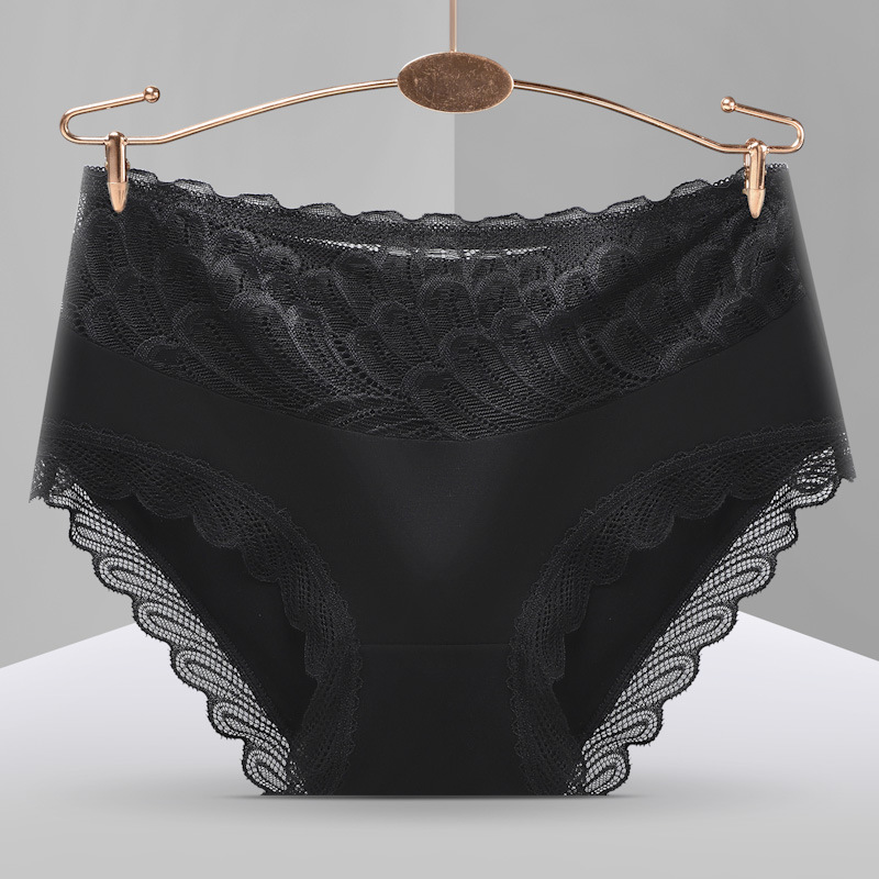 新款性感蕾絲中腰小姐無痕內褲