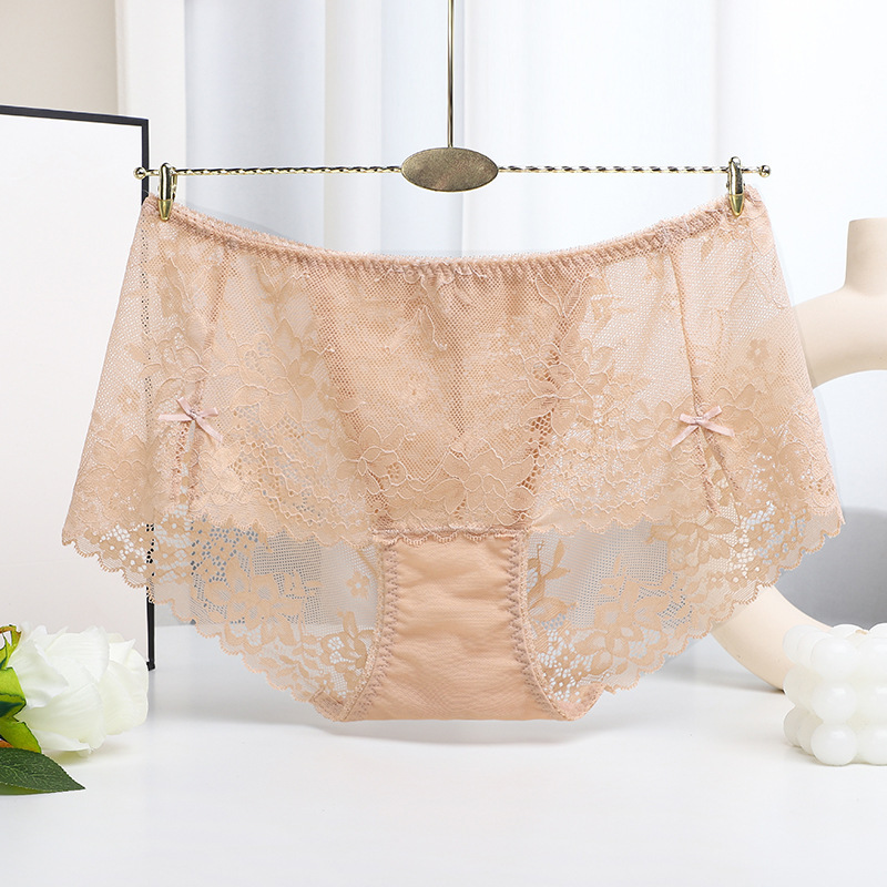 夏季高顏值蝴蝶結開叉蕾絲內褲