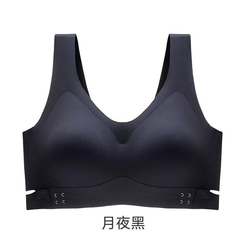 2025性感交叉側排扣無痕無鋼圈內衣聚攏托胸美背提拉矯正運動文胸