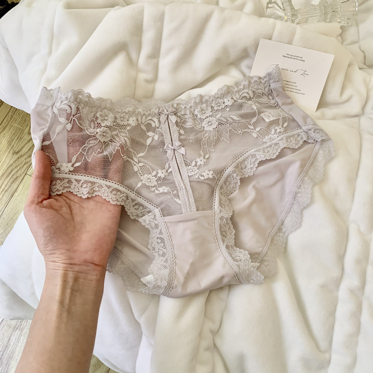 【4件裝】💋【甜辣純欲風】夏季半透性感蕾絲內褲