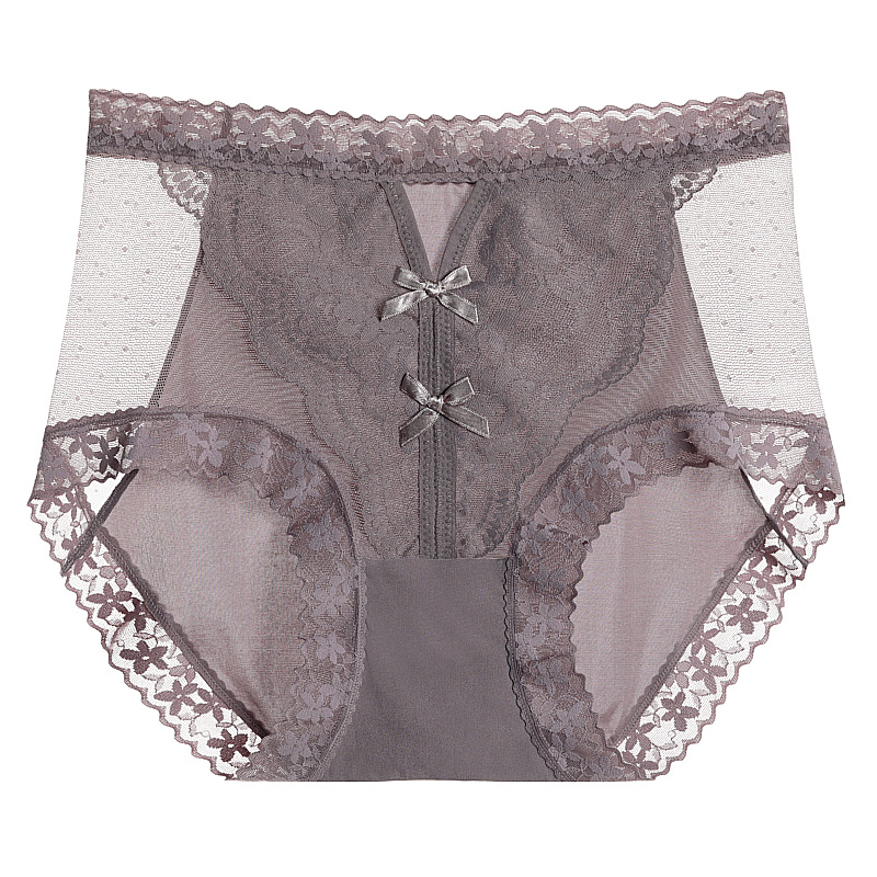 【3件裝】爆款性感無痕網紗蕾絲中腰三角褲