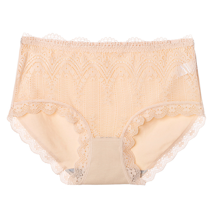 【3件裝】純棉襠抗菌透氣無痕提臀收腹大碼蕾絲內褲