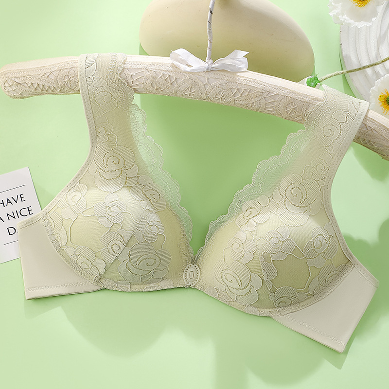 前扣美背無鋼圈性感蕾絲小胸聚攏內衣