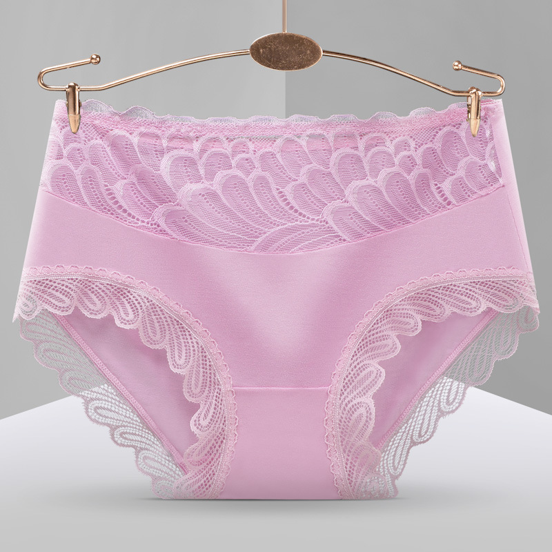 新款性感蕾絲中腰小姐無痕內褲