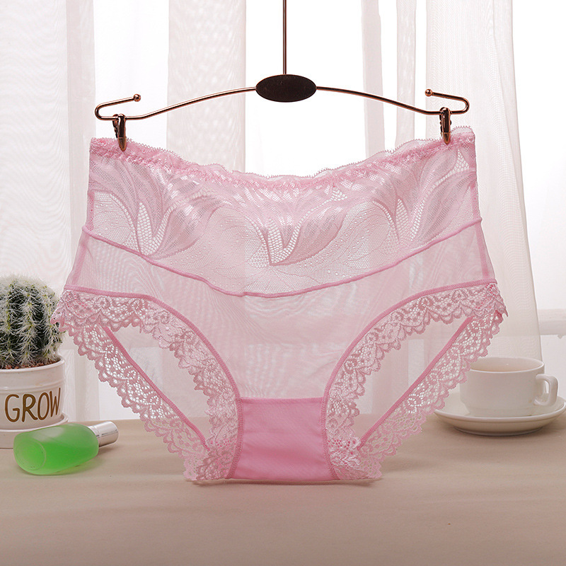 2025純欲網紗內褲女蕾絲性感惑2024新少女中腰純棉內襠三角褲頭女